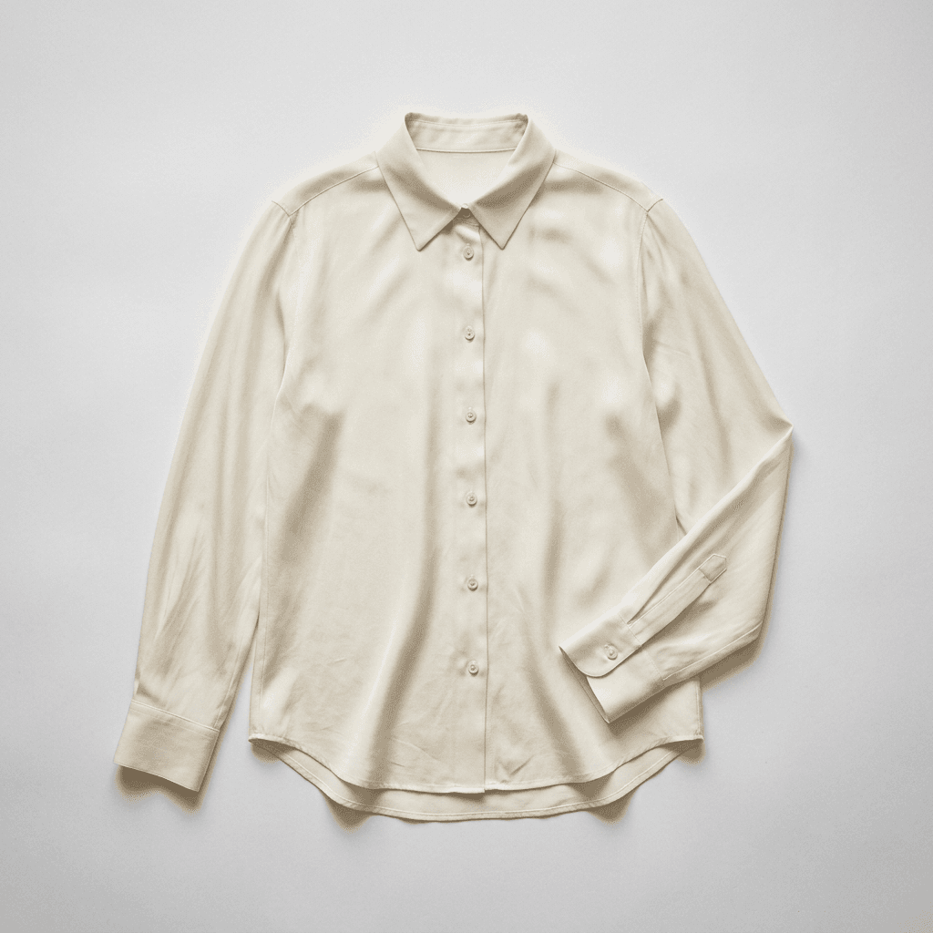 Seidenbluse Ecru