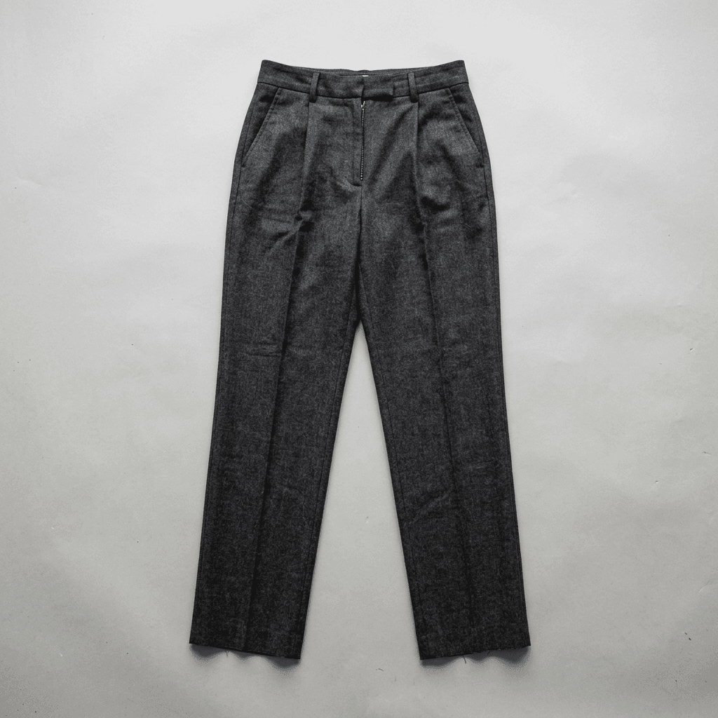 Taillierte Stoffhose Anthrazit